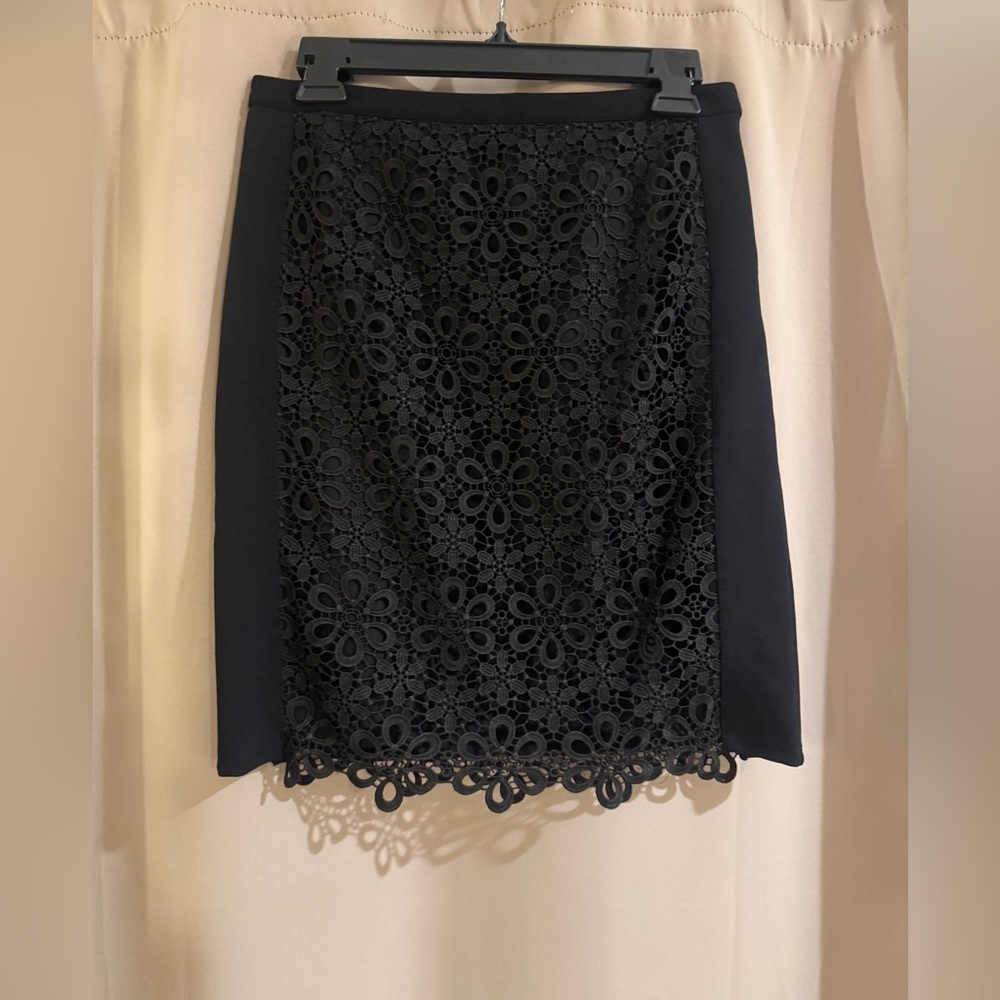 Brixon Ivy Black Floral Lace Mini Skirt